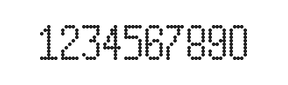 5×10数字点阵字体 ddN510AA0547