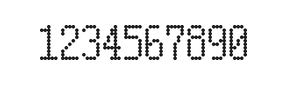 5×10数字点阵字体 ddN510AA0553