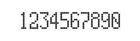 5×10数字点阵字体 ddN510AA0555