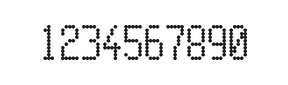 5×10数字点阵字体 ddN510AA0559