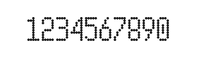 5×10数字点阵字体 ddN510AA0563