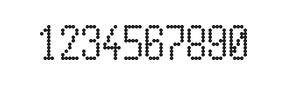 5×10数字点阵字体 ddN510AA0566