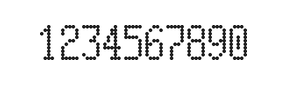 5×10数字点阵字体 ddN510AA0567