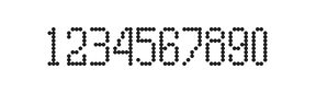 5×10数字点阵字体 ddN510AA0569