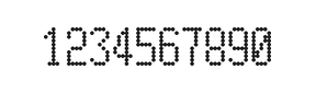 5×10数字点阵字体 ddN510AA0572