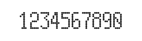 5×10数字点阵字体 ddN510AA0574