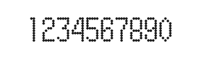 5×10数字点阵字体 ddN510AA0576
