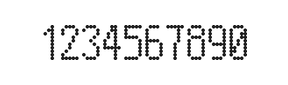 5×10数字点阵字体 ddN510AA0577