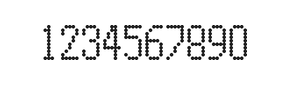 5×10数字点阵字体 ddN510AA0578