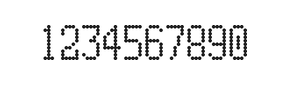 5×10数字点阵字体 ddN510AA0581