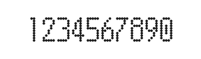 5×10数字点阵字体 ddN510AA0582