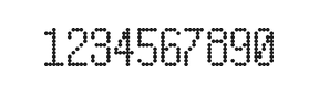 5×10数字点阵字体 ddN510AA0584