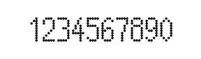 5×10数字点阵字体 ddN510AA0585