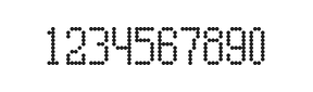 5×10数字点阵字体 ddN510AA0590