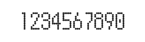 5×10数字点阵字体 ddN510AA0593