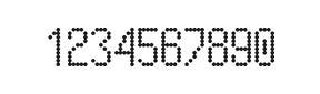 5×10数字点阵字体 ddN510AA0595