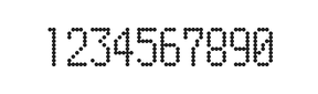 5×10数字点阵字体 ddN510AA0598
