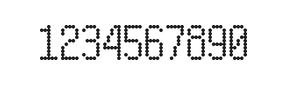 5×10数字点阵字体 ddN510AA0602