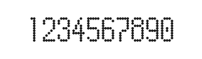 5×10数字点阵字体 ddN510AA0605