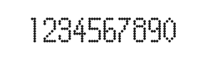 5×10数字点阵字体 ddN510AA0606
