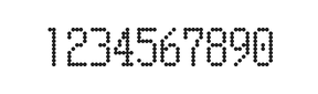 5×10数字点阵字体 ddN510AA0611