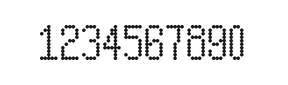 5×10数字点阵字体 ddN510AA0614