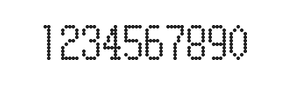 5×10数字点阵字体 ddN510AA0617