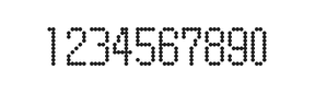 5×10数字点阵字体 ddN510AA0620