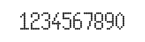 5×10数字点阵字体 ddN510AA0621