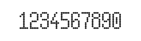 5×10数字点阵字体 ddN510AA0624