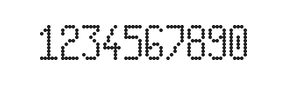 5×10数字点阵字体 ddN510AA0625
