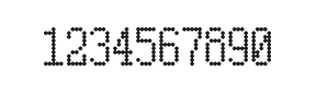 5×10数字点阵字体 ddN510AA0626