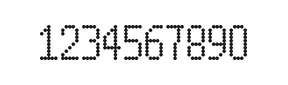 5×10数字点阵字体 ddN510AA0630