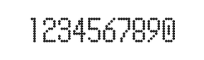 5×10数字点阵字体 ddN510AA0633