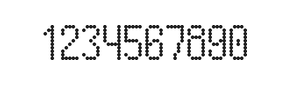 5×10数字点阵字体 ddN510AA0635