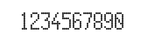 5×10数字点阵字体 ddN510AA0636