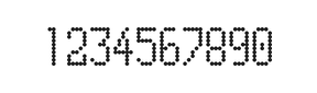 5×10数字点阵字体 ddN510AA0638