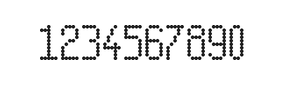 5×10数字点阵字体 ddN510AA0644