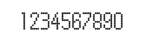 5×10数字点阵字体 ddN510AA0645