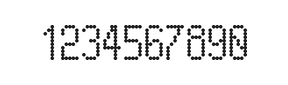 5×10数字点阵字体 ddN510AA0647
