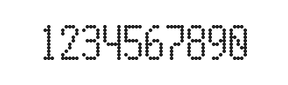 5×10数字点阵字体 ddN510AA0648