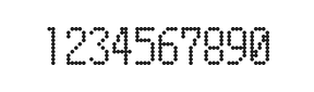 5×10数字点阵字体 ddN510AA0649