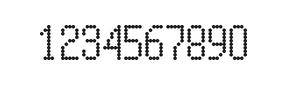 5×10数字点阵字体 ddN510AA0652