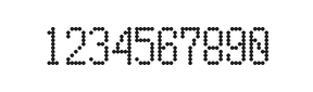 5×10数字点阵字体 ddN510AA0654