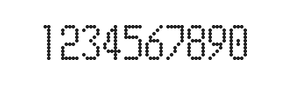 5×10数字点阵字体 ddN510AA0656