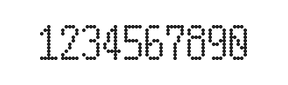5×10数字点阵字体 ddN510AA0658