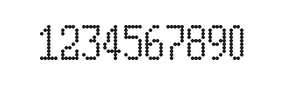 5×10数字点阵字体 ddN510AA0662
