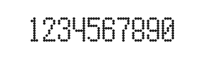 5×10数字点阵字体 ddN510AA0670