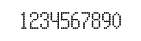 5×10数字点阵字体 ddN510AA0671