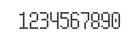 5×10数字点阵字体 ddN510AA0677